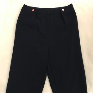 Topshop Dress Work Pants in Dark Navy